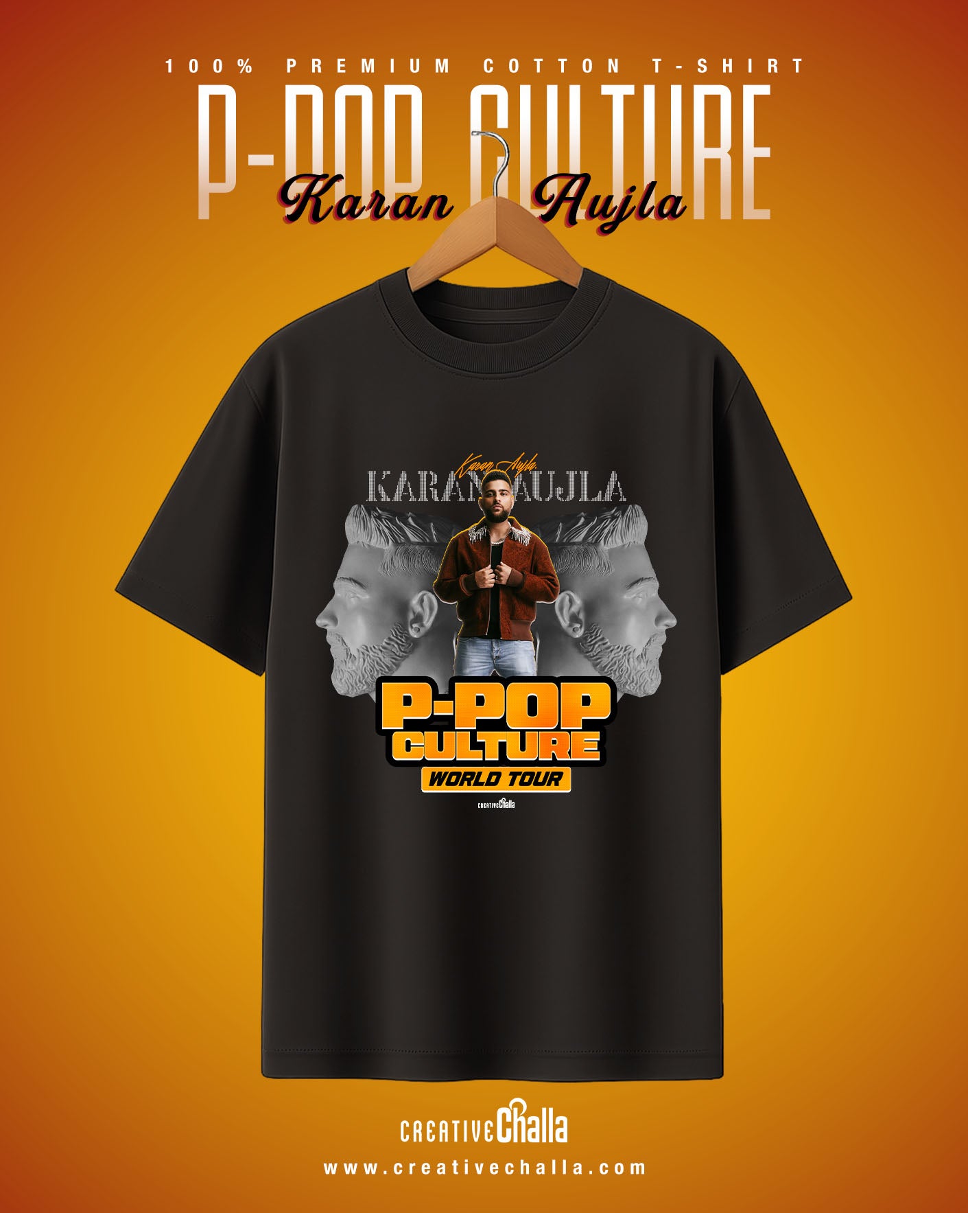 Karan Aujla - P-POP Culture World Tour Oversized T-shirt