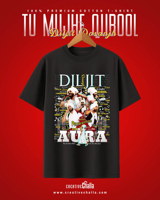 Tu Mujhe Qubool - Diljit Dosanjh Aura Tour Oversized T-shirt